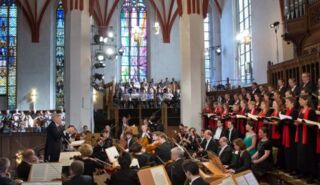 Konzertaufführung mit Blomstedt und dem Dresdner Kammerchor in der Leipziger Thomaskirche
